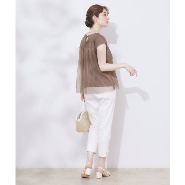 【マシンウォッシャブル・大人可愛い】チュールプリーツチュニック | Couture brooch | 詳細画像26 