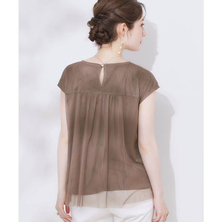 【マシンウォッシャブル・大人可愛い】チュールプリーツチュニック | Couture brooch | 詳細画像39 