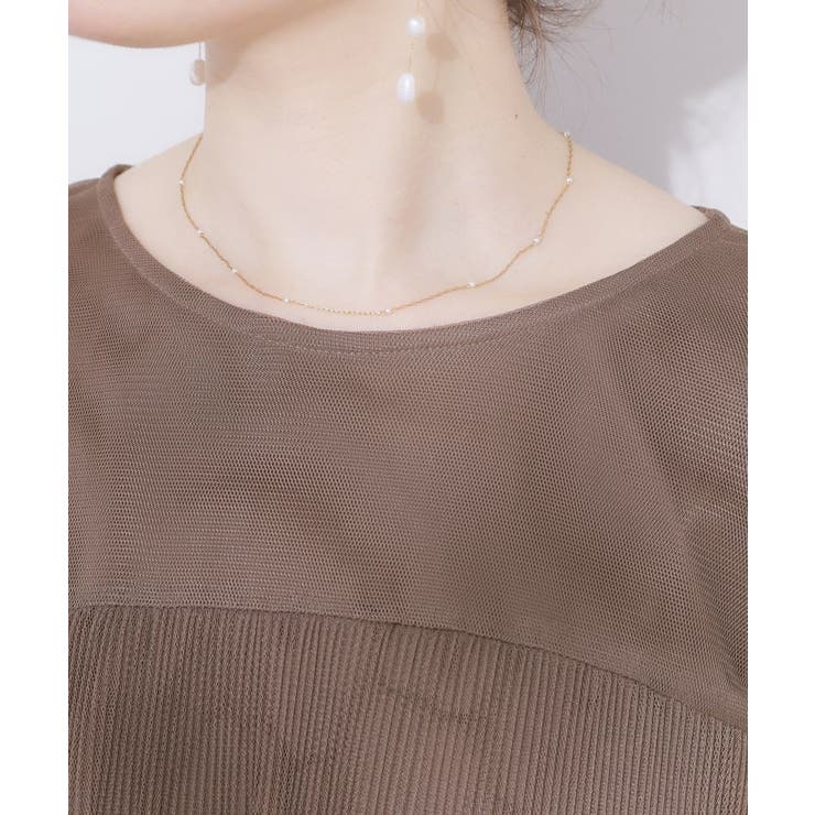 【マシンウォッシャブル・大人可愛い】チュールプリーツチュニック | Couture brooch | 詳細画像40 