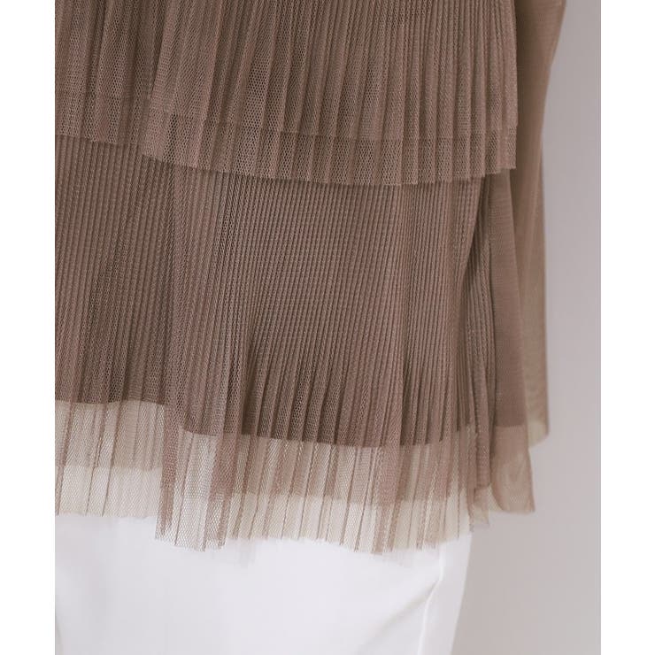 【マシンウォッシャブル・大人可愛い】チュールプリーツチュニック | Couture brooch | 詳細画像43 