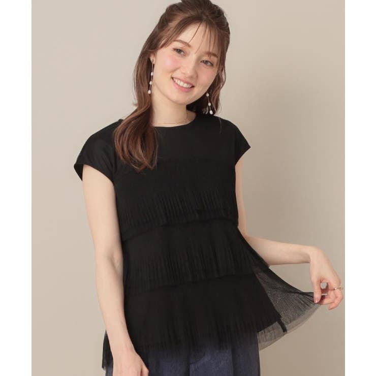 【マシンウォッシャブル・大人可愛い】チュールプリーツチュニック | Couture brooch | 詳細画像17 