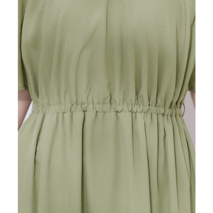 【マシンウォッシャブル・二の腕カバー】ウエストベルトVネックワンピース | Couture brooch | 詳細画像41 