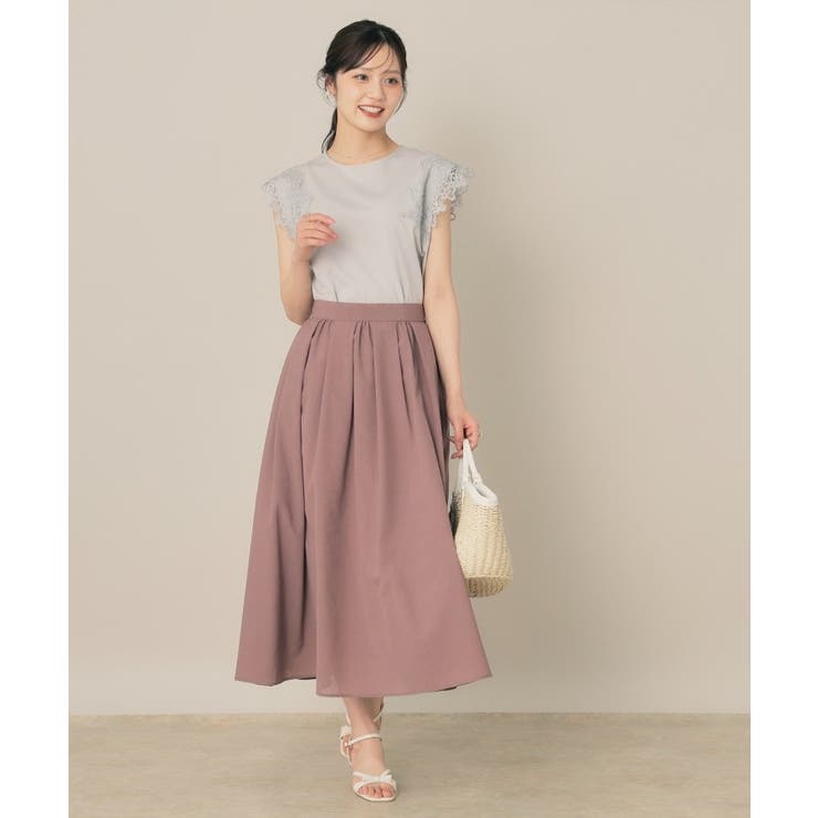 【マシンウォッシャブル・UVケア・接触冷感】フレンチ肩レースカットソー | Couture brooch | 詳細画像11 