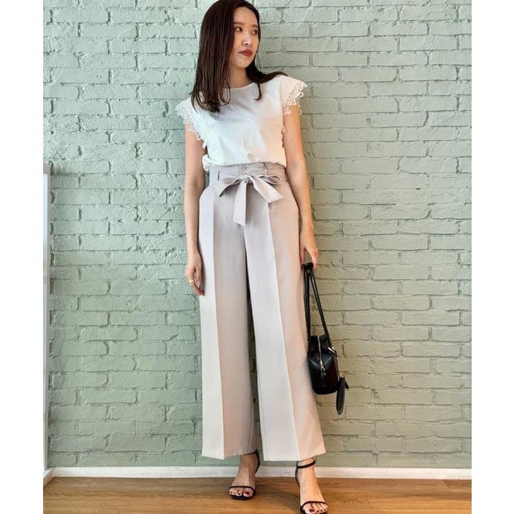 【マシンウォッシャブル・UVケア・接触冷感】フレンチ肩レースカットソー | Couture brooch | 詳細画像7 