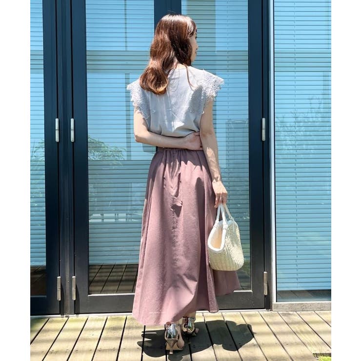 【マシンウォッシャブル・UVケア・接触冷感】フレンチ肩レースカットソー | Couture brooch | 詳細画像19 