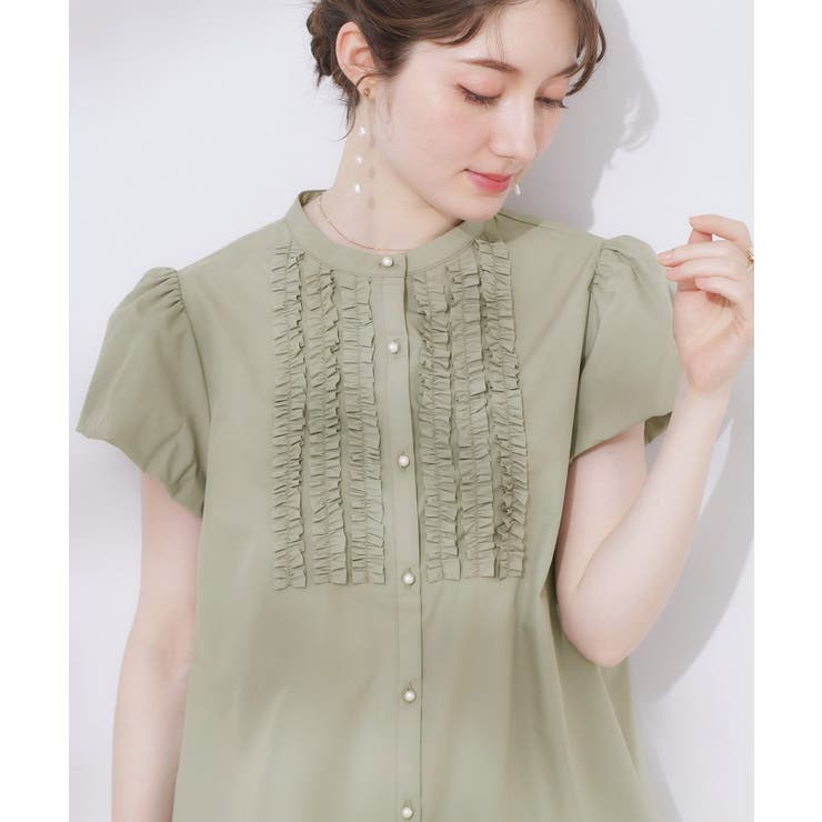 【大人フェミニン・華奢見え・通勤】フロントフリルシャツ | Couture brooch | 詳細画像28 