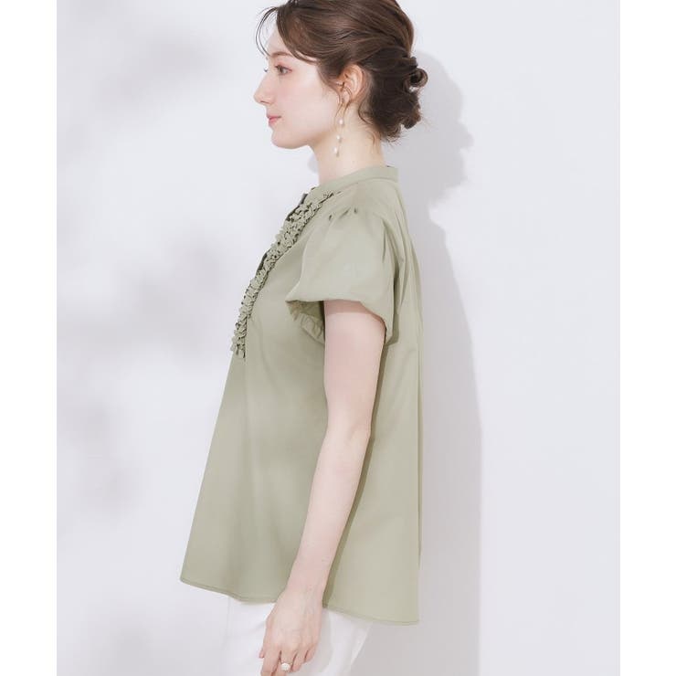 【大人フェミニン・華奢見え・通勤】フロントフリルシャツ | Couture brooch | 詳細画像39 