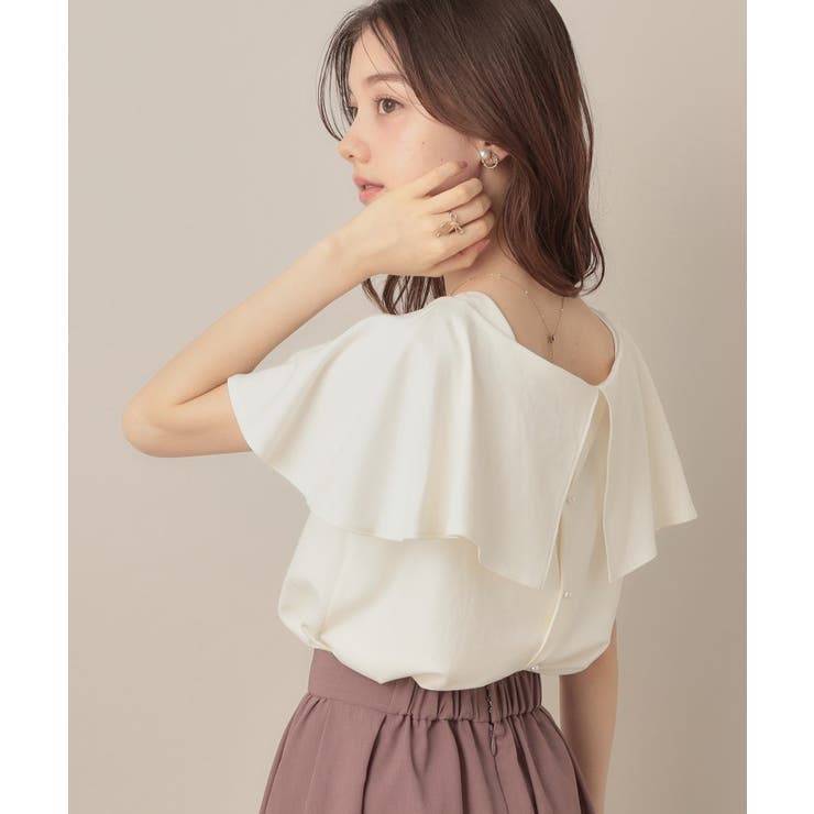 【マシンウォッシャブル・UVケア・接触冷感】2WAYケープデザインカットソー | Couture brooch | 詳細画像6 