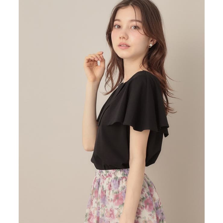 【マシンウォッシャブル・UVケア・接触冷感】2WAYケープデザインカットソー | Couture brooch | 詳細画像17 