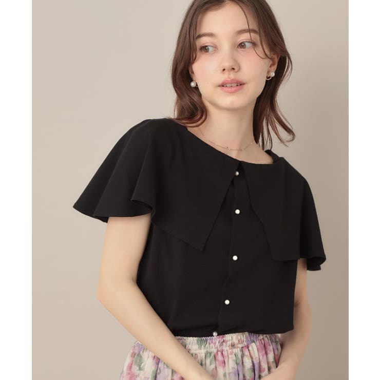 【マシンウォッシャブル・UVケア・接触冷感】2WAYケープデザインカットソー | Couture brooch | 詳細画像19 