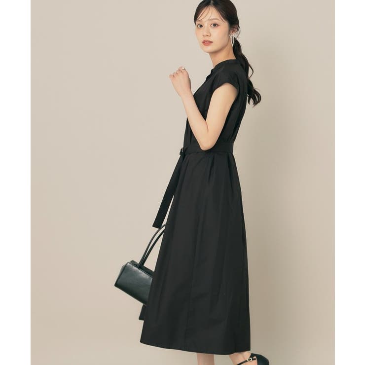 【Aライン・細見え】フロントタックシャツワンピース | Couture brooch | 詳細画像5 