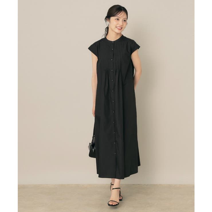 【Aライン・細見え】フロントタックシャツワンピース | Couture brooch | 詳細画像9 