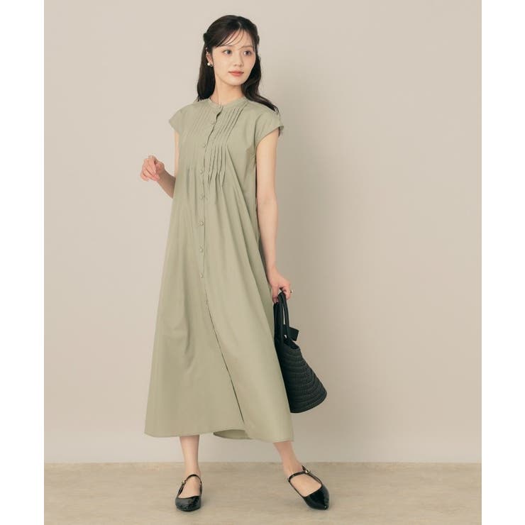 【Aライン・細見え】フロントタックシャツワンピース | Couture brooch | 詳細画像26 