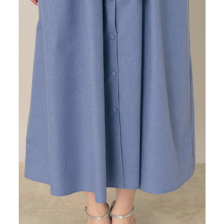 【Aライン・細見え】フロントタックシャツワンピース | Couture brooch | 詳細画像56 