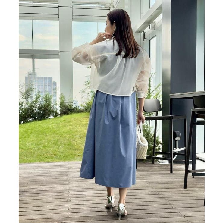 【Aライン・細見え】フロントタックシャツワンピース | Couture brooch | 詳細画像44 