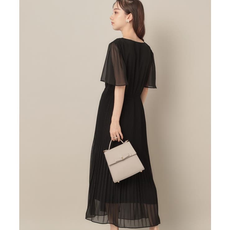 【二の腕カバー・楽ちん・通勤】シフォンプリーツワンピース | Couture brooch | 詳細画像6 