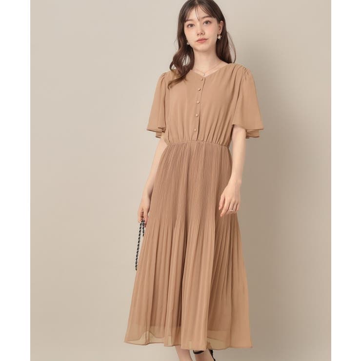 【二の腕カバー・楽ちん・通勤】シフォンプリーツワンピース | Couture brooch | 詳細画像18 