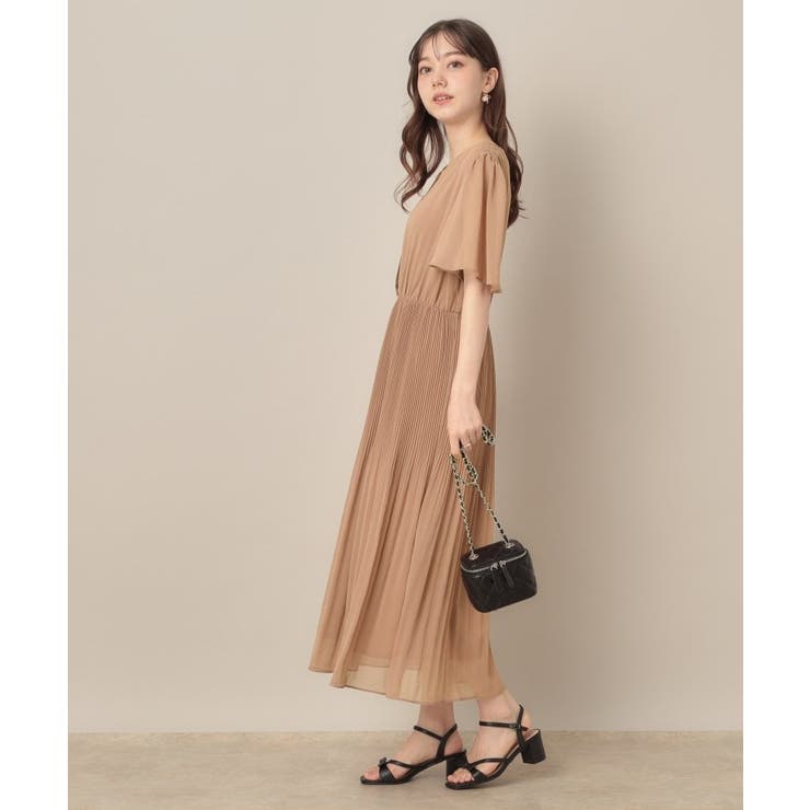 【二の腕カバー・楽ちん・通勤】シフォンプリーツワンピース | Couture brooch | 詳細画像16 