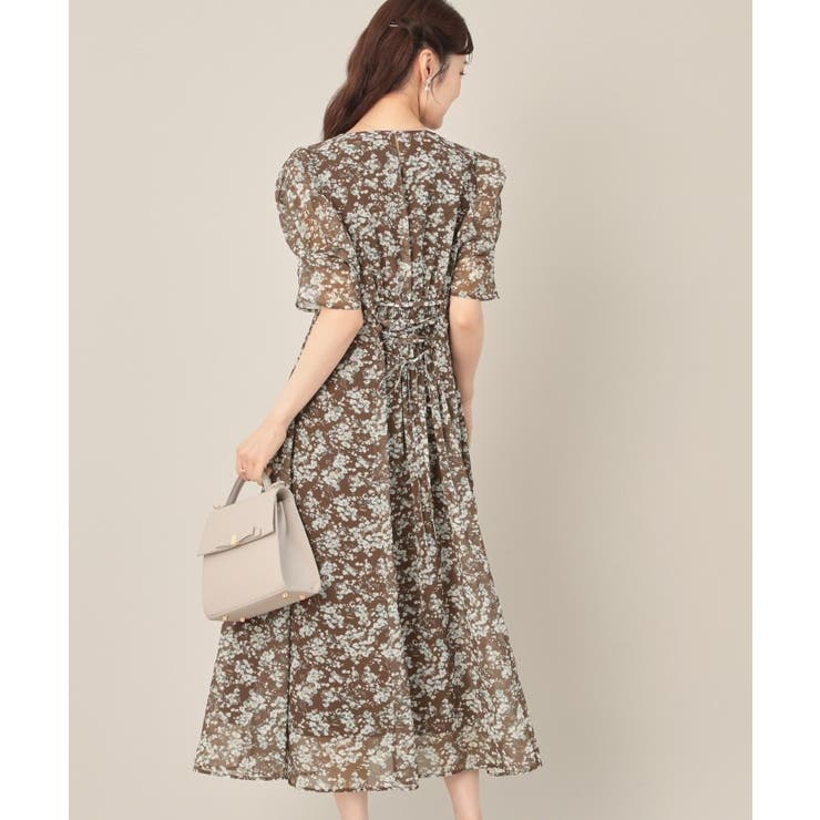 【一枚で着映える・通勤】Vネックフラワーワンピース | Couture brooch | 詳細画像20 