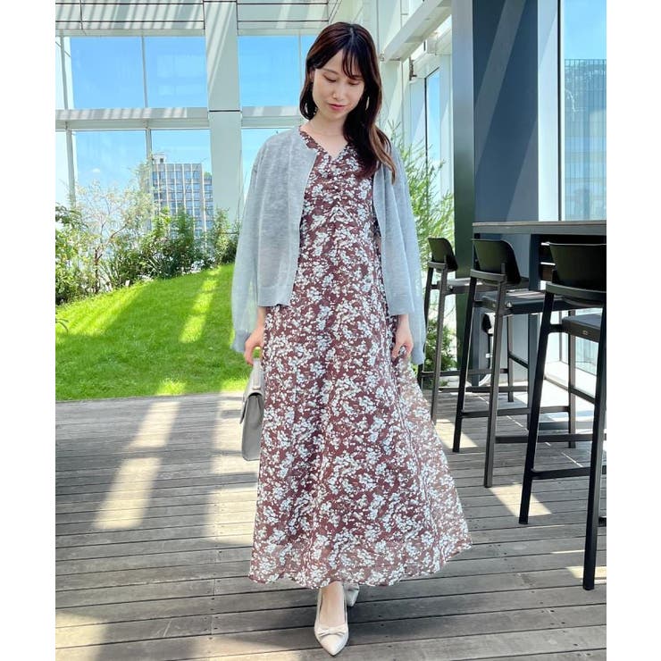 【一枚で着映える・通勤】Vネックフラワーワンピース | Couture brooch | 詳細画像24 