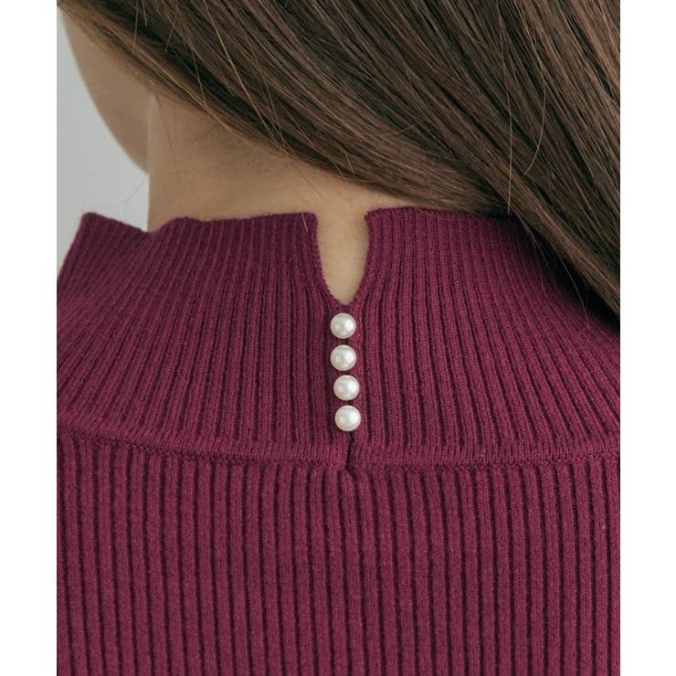 【大人フェミニンのBASIC】パール調リブニット【吸湿発熱 静電気防止 抗菌防臭 | Couture brooch | 詳細画像69 