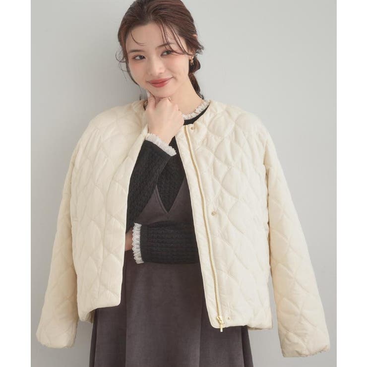 【春色追加・撥水・洗える】リボンキルティングジャケット | Couture brooch | 詳細画像6 