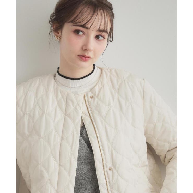 【春色追加・撥水・洗える】リボンキルティングジャケット | Couture brooch | 詳細画像11 