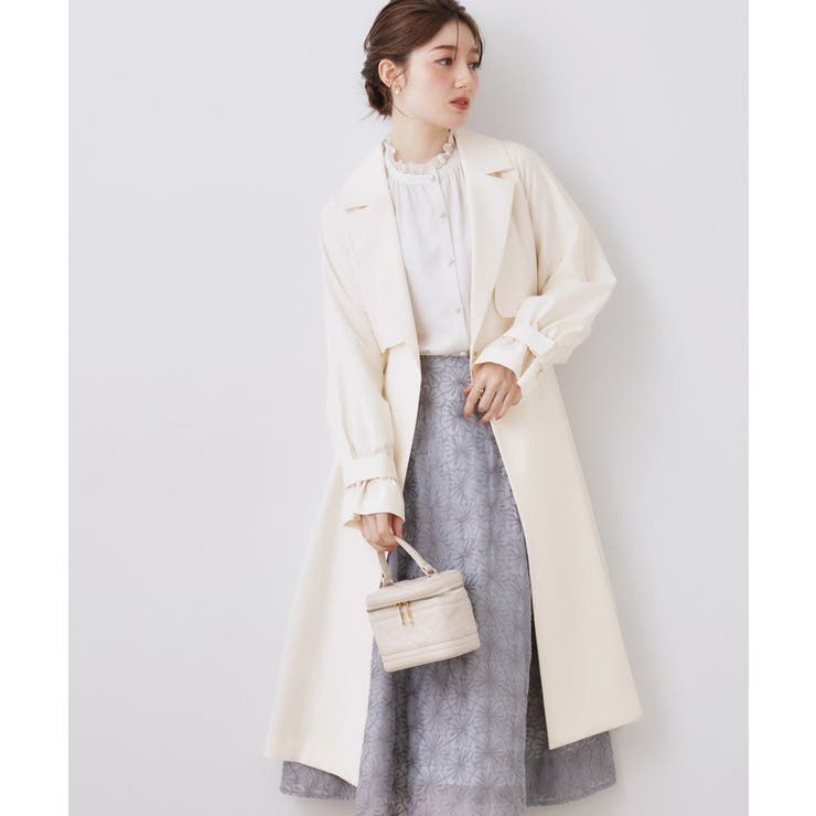 【撥水・ハレの日・通勤】ロングトレンチコート | Couture brooch | 詳細画像4 