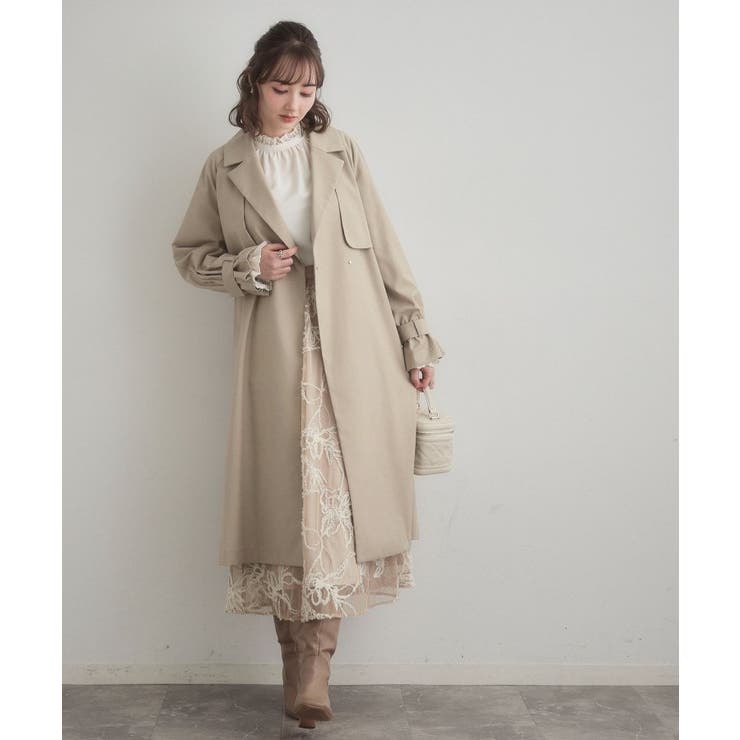 【撥水・ハレの日・通勤】ロングトレンチコート | Couture brooch | 詳細画像29 