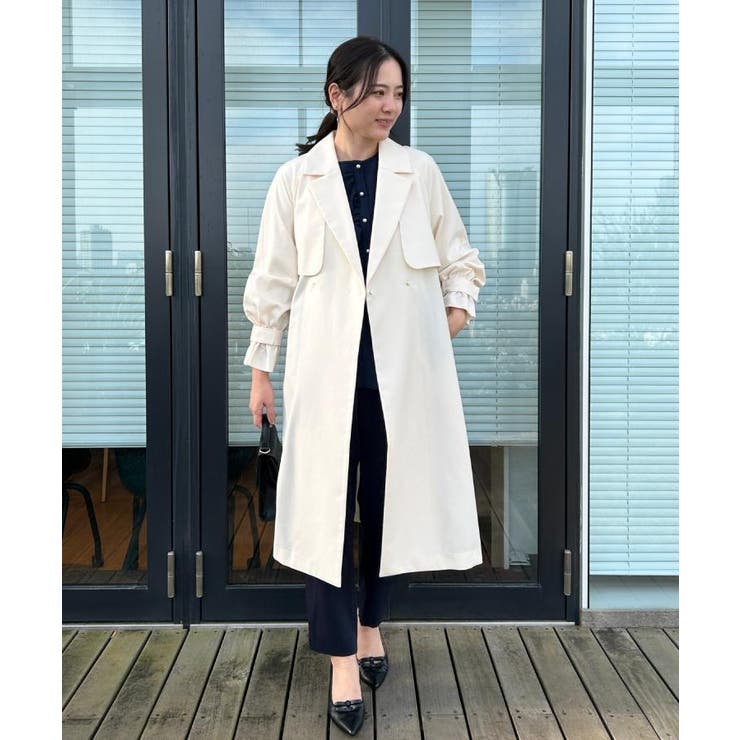 【撥水・ハレの日・通勤】ロングトレンチコート | Couture brooch | 詳細画像9 