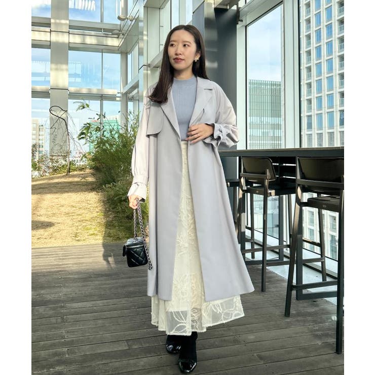 【撥水・ハレの日・通勤】ロングトレンチコート | Couture brooch | 詳細画像21 