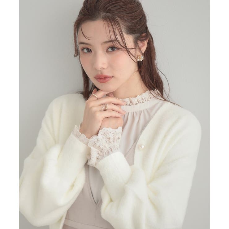 【前後2WAY】Springフェザーカーデトップス | Couture brooch | 詳細画像6 