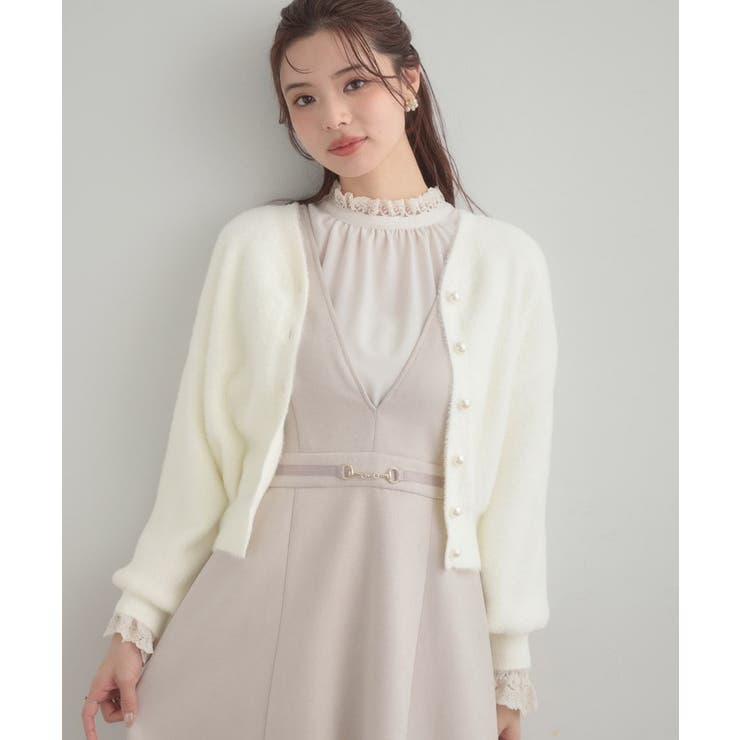 【前後2WAY】Springフェザーカーデトップス | Couture brooch | 詳細画像8 