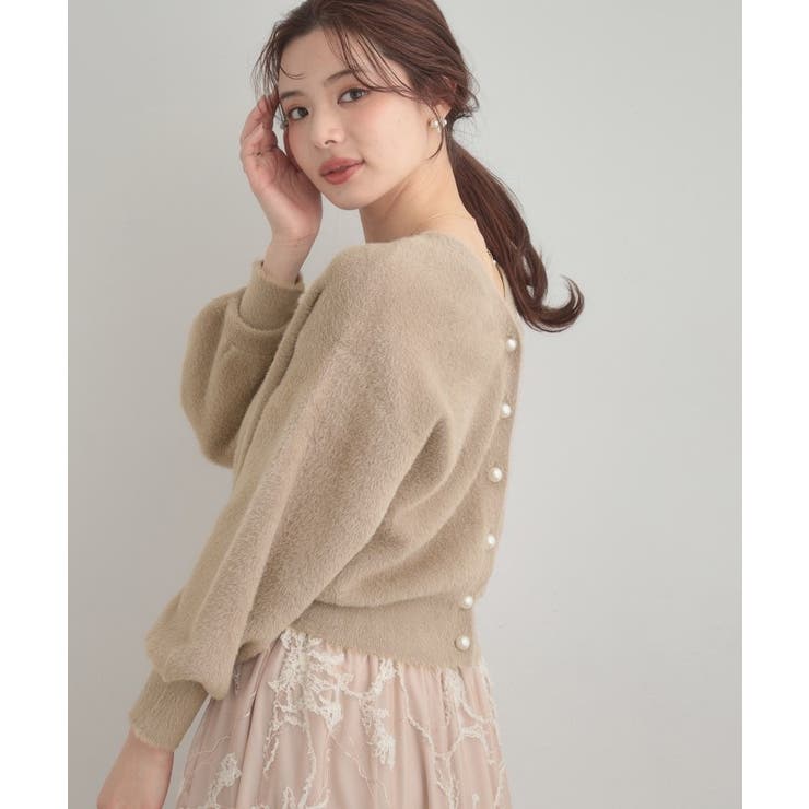 トープ(054) | 【前後2WAY】Springフェザーカーデトップス | Couture brooch