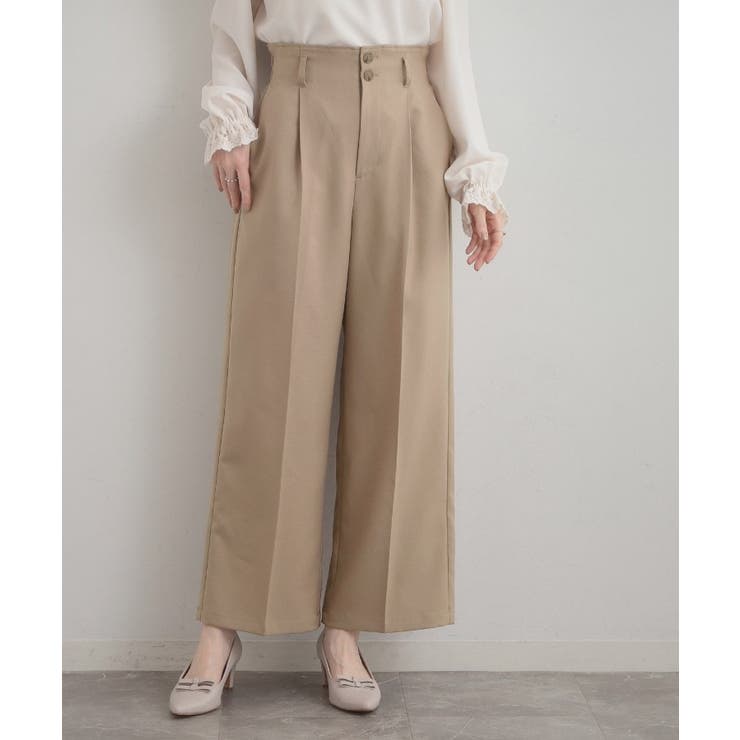 【洗える・通勤】ウエストリボン サスペンダー付きワイドパンツ | Couture brooch | 詳細画像21 