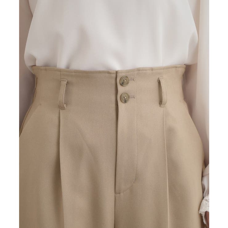 【洗える・通勤】ウエストリボン サスペンダー付きワイドパンツ | Couture brooch | 詳細画像54 