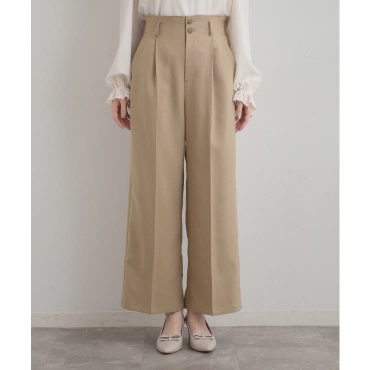 【洗える・通勤】ウエストリボン サスペンダー付きワイドパンツ | Couture brooch | 詳細画像53 