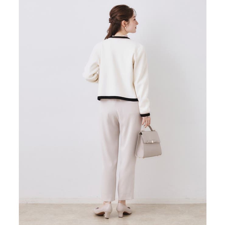 【ハレの日・通勤・着映え】配色 総針カーディガン | Couture brooch | 詳細画像4 