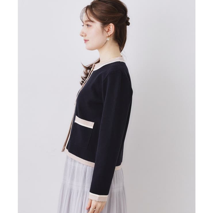 【ハレの日・通勤・着映え】配色 総針カーディガン | Couture brooch | 詳細画像49 