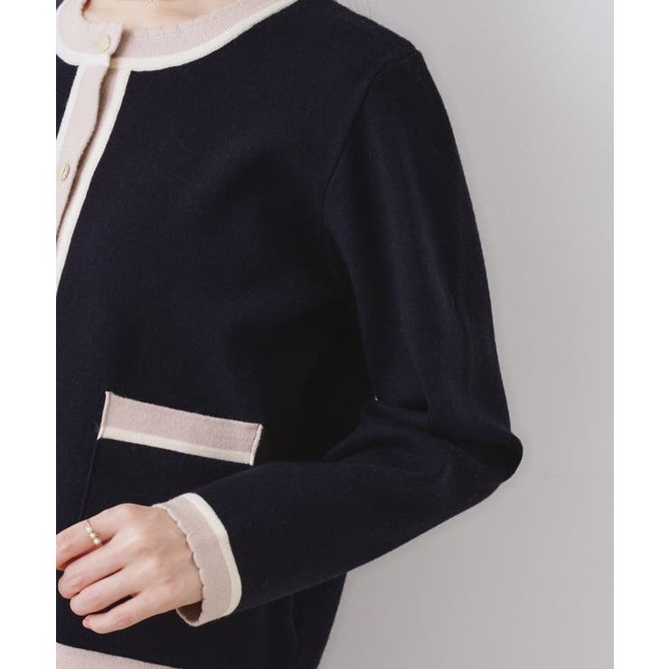 【ハレの日・通勤・着映え】配色 総針カーディガン | Couture brooch | 詳細画像52 