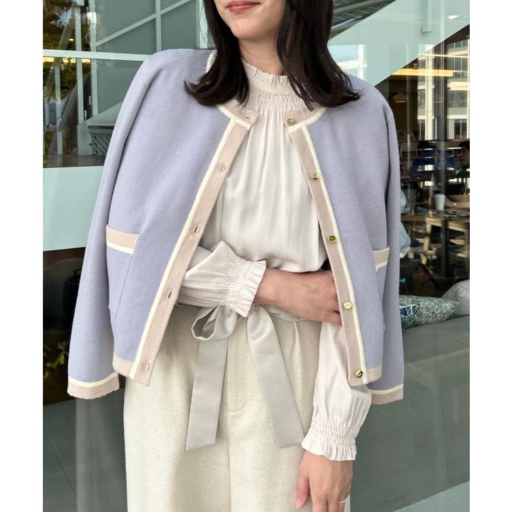 【ハレの日・通勤・着映え】配色 総針カーディガン | Couture brooch | 詳細画像44 