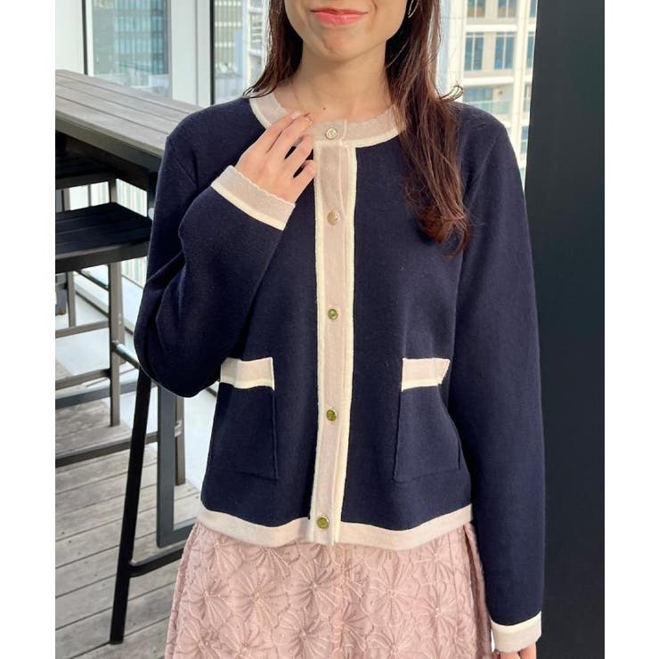 【ハレの日・通勤・着映え】配色 総針カーディガン | Couture brooch | 詳細画像28 