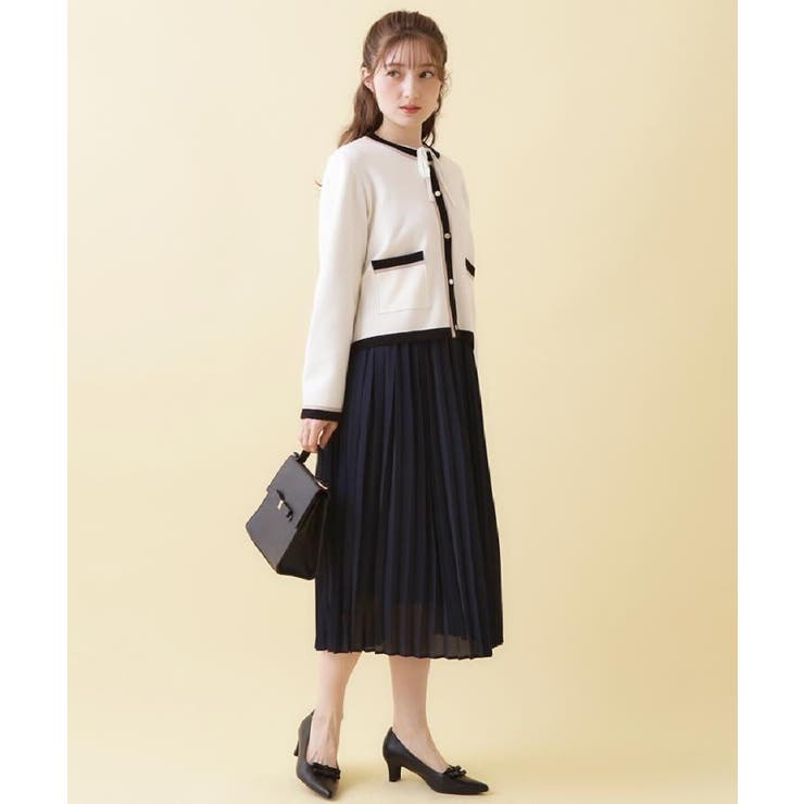 【ハレの日・通勤・着映え】配色 総針カーディガン | Couture brooch | 詳細画像11 