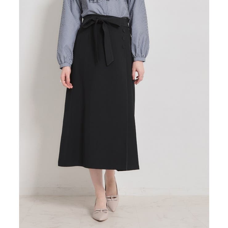 ネイビー(094) | 【洗える・通勤】サイドタック ナロースカート | Couture brooch