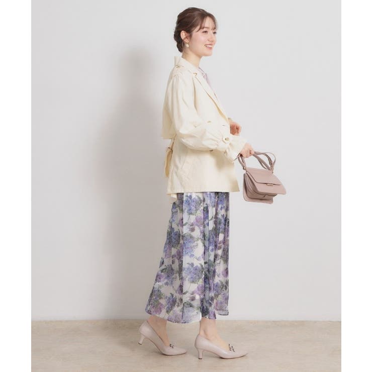 【撥水・洗える】ハーフ トレンチコート | Couture brooch | 詳細画像3 