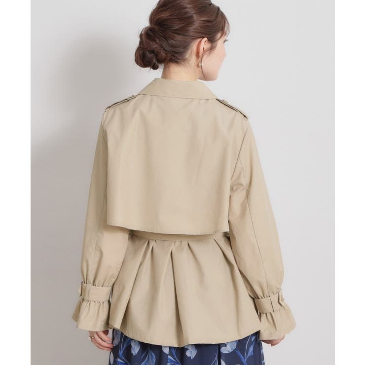 【撥水・洗える】ハーフ トレンチコート | Couture brooch | 詳細画像39 
