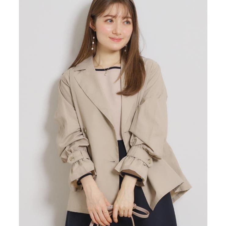 【撥水・洗える】ハーフ トレンチコート | Couture brooch | 詳細画像20 