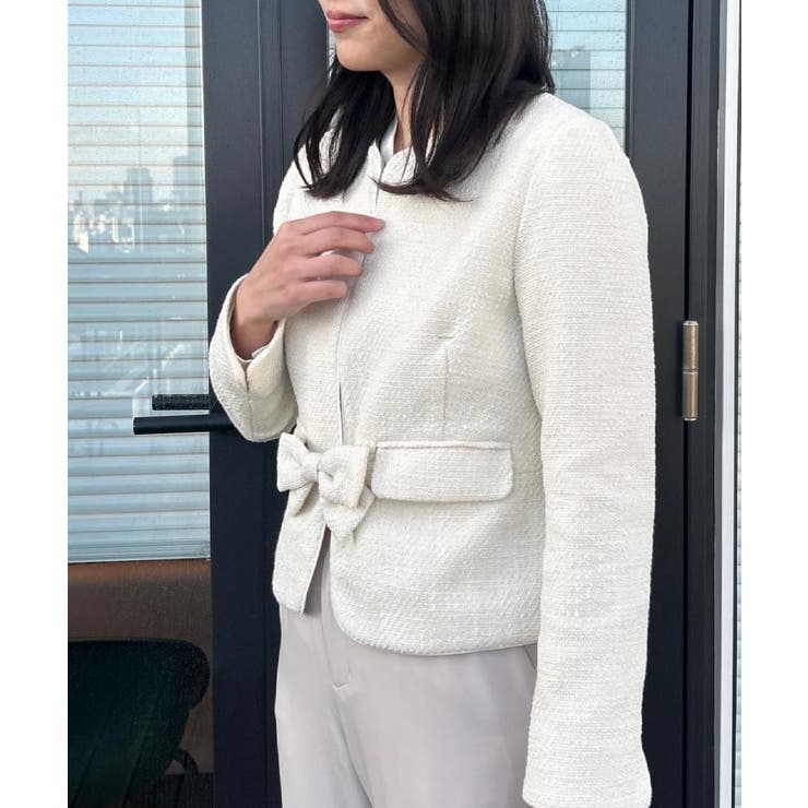 【ハレの日・通勤】カルゼスラブツイードジャケット | Couture brooch | 詳細画像17 