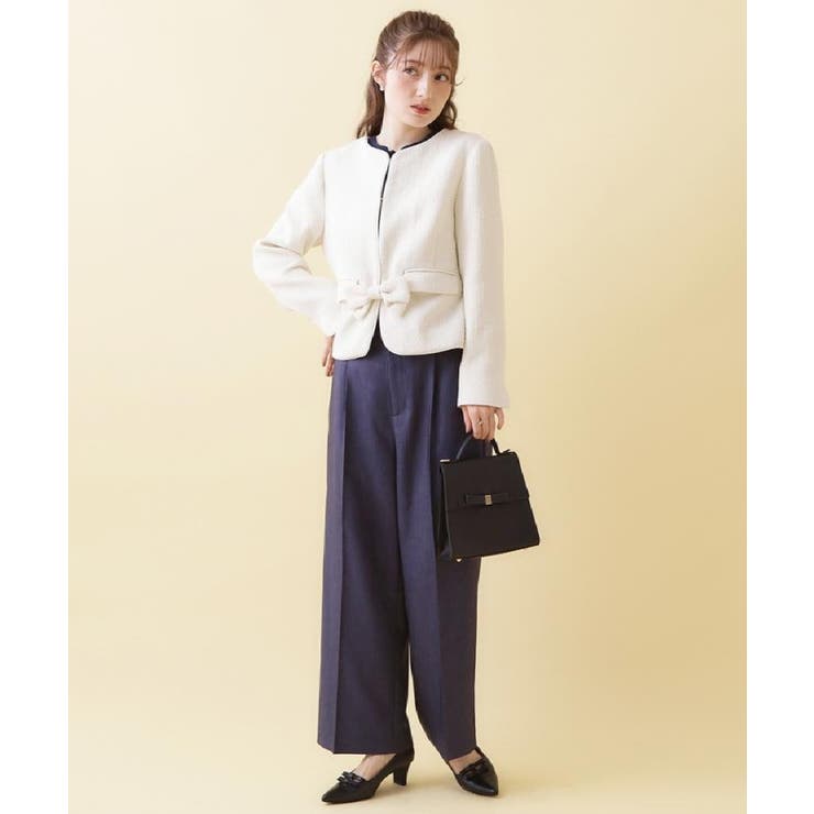 【ハレの日・通勤】カルゼスラブツイードジャケット | Couture brooch | 詳細画像10 