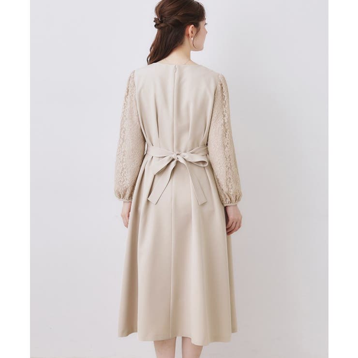 レース袖タックフレアワンピース | Couture brooch | 詳細画像29 